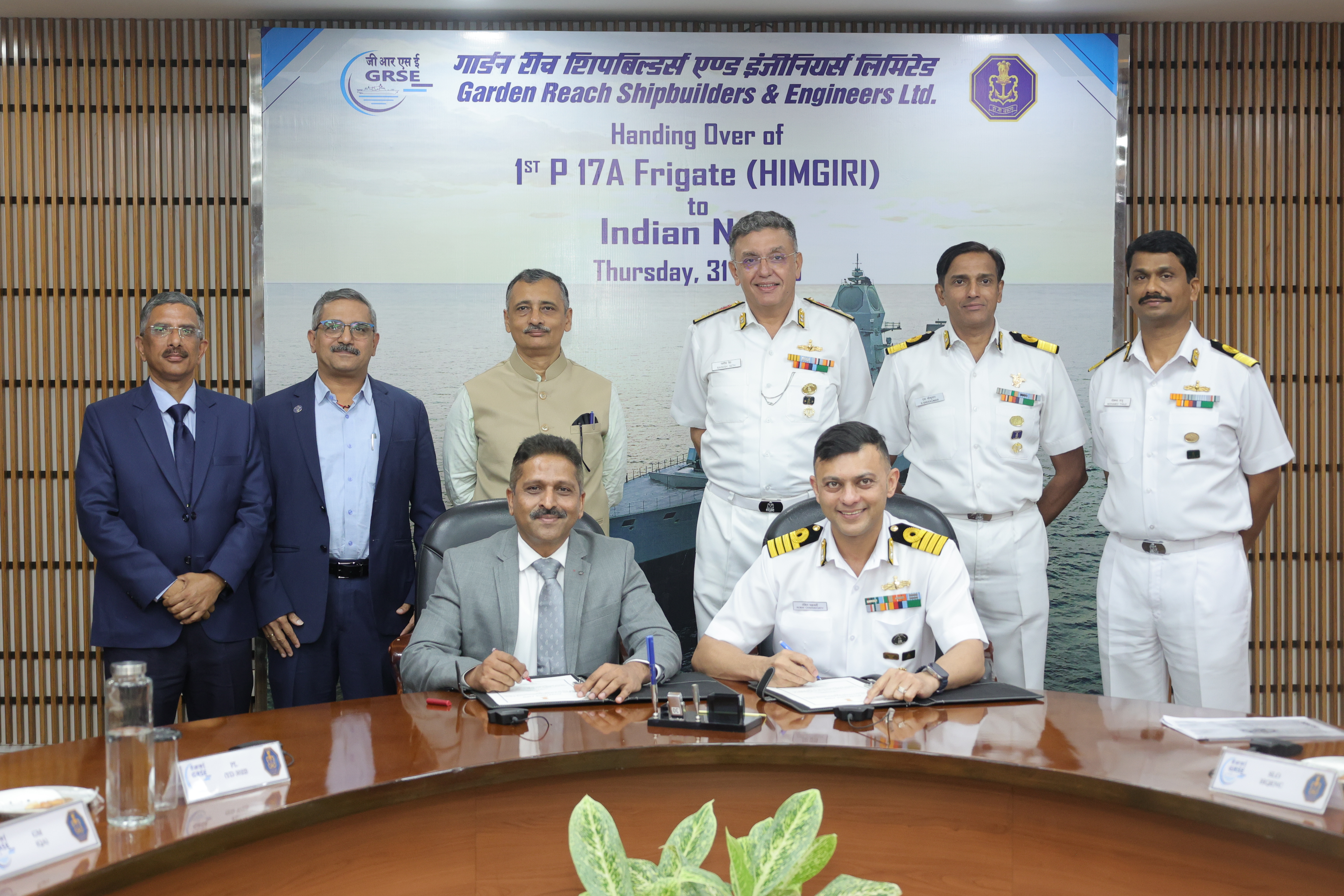  GRSE Delivers its 801st Vessel-Himgiri , an Advanced P17A Frigate to Indian Navy